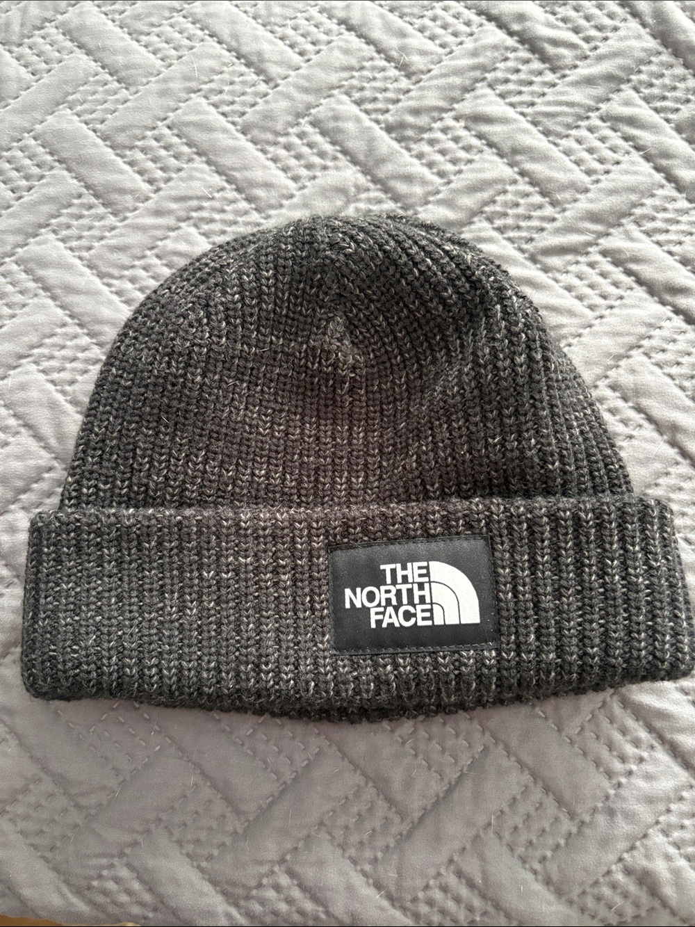 The North Face Dark Gray Ribbed Knit Cuff Beanie
